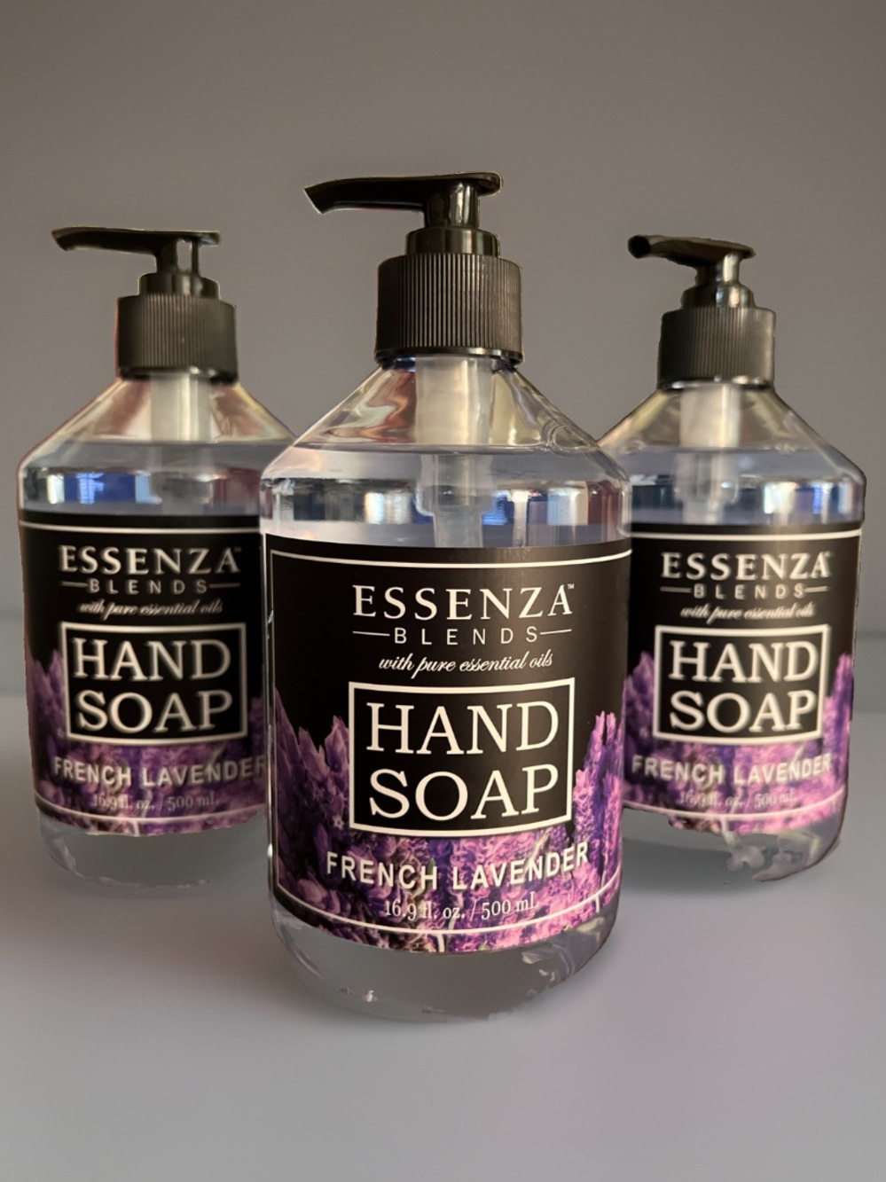 BUNDLE THREE FRENCH LAVENDER ESSENZA BLENDS LUXURY LIQUID HAND SOAPS